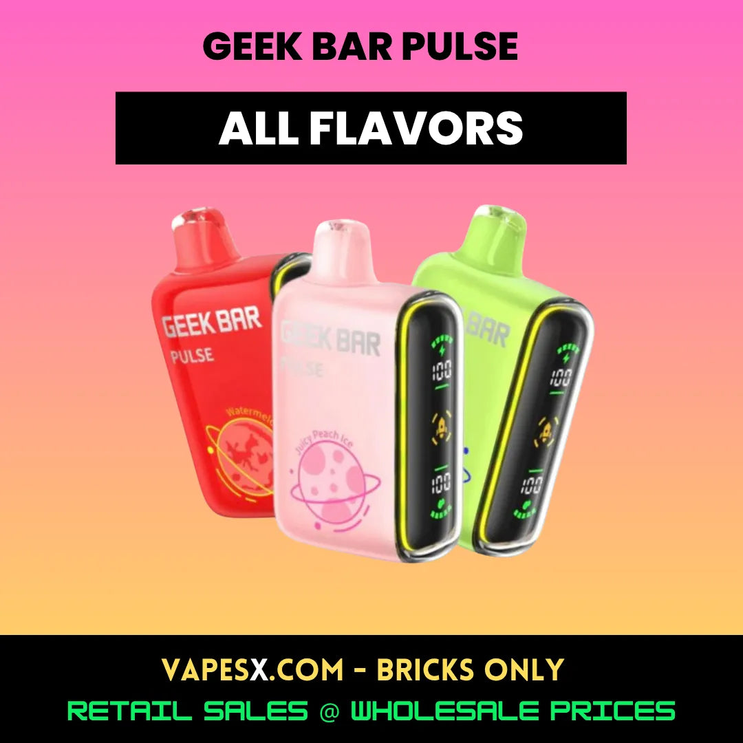 Geek Bar Pulse 15000 Puffs Disposable Vape $27.49(5-Pack) VapesX Geek Bar Pulse 15000 Puffs Disposable Vape $27.49(5-Pack) VapesX