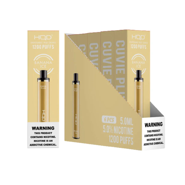 Banana Ice Cuvie Plus DISPOSABLE VAPE 1200 by HQD   