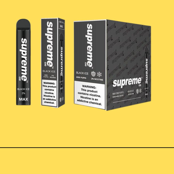Supreme Max 5% Nicotine Disposable Vape 2000 - Black ice