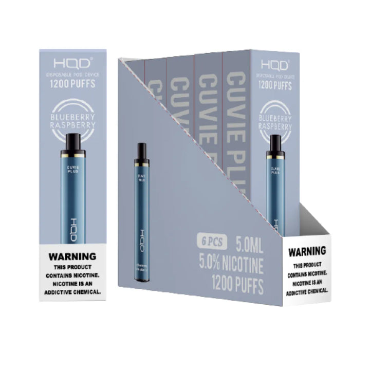 Blueberry Raspberry Cuvie Plus DISPOSABLE VAPE 1200 by HQD   