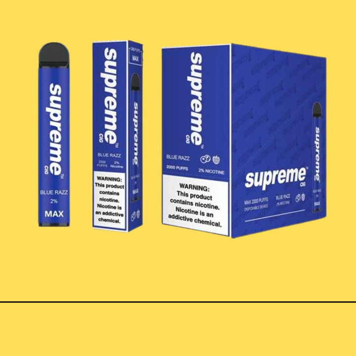 Supreme Max 5% Nicotine Disposable Vape 2000 - Blue razz