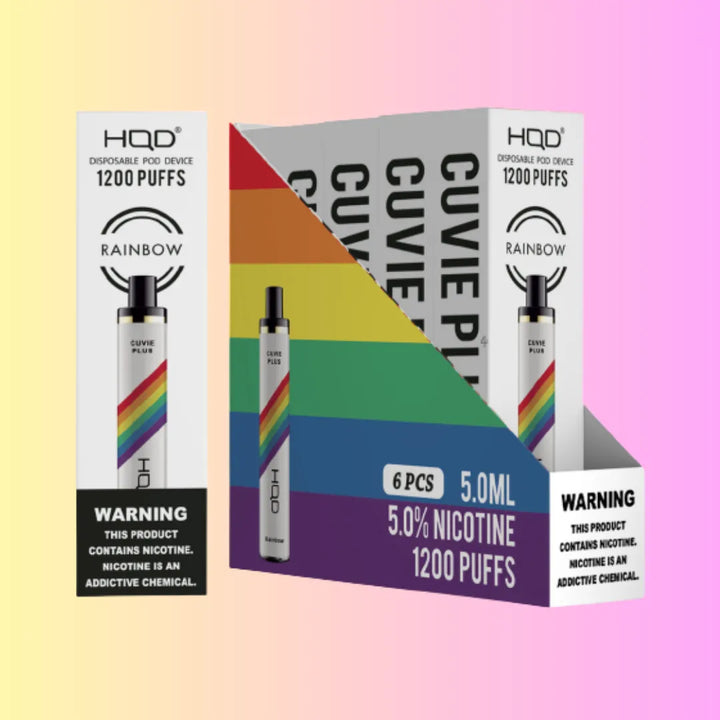 Cuvie Plus DISPOSABLE VAPE 1200 - Rainbow By HQD Tech