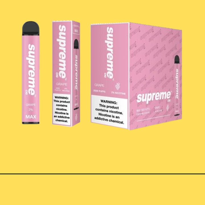 Supreme Max 5% Nicotine Disposable Vape 2000 - Grape