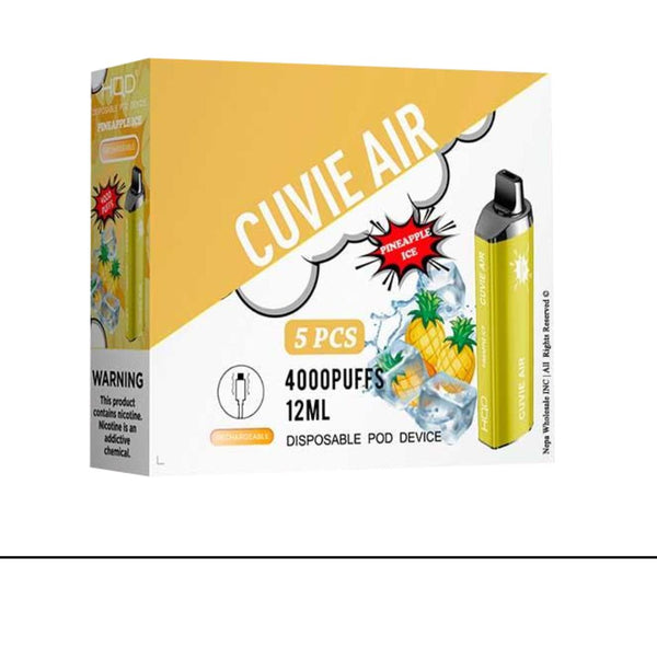 Pineapple Ice  Cuvie AIR DISPOSABLE VAPE 4000 by HQD Tech   