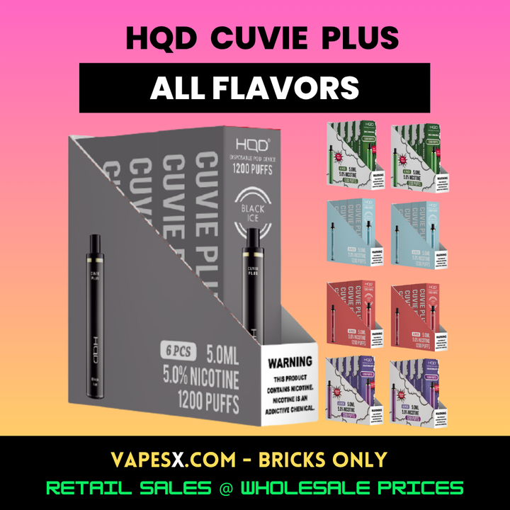 hqd cuvie plus - 1200 puffs disposable vape 