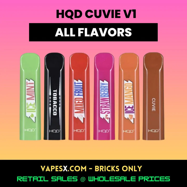 HQD Cuvie V1 Disposable Vape 300 Puffs (10 Pack ) (30 Pcs)
