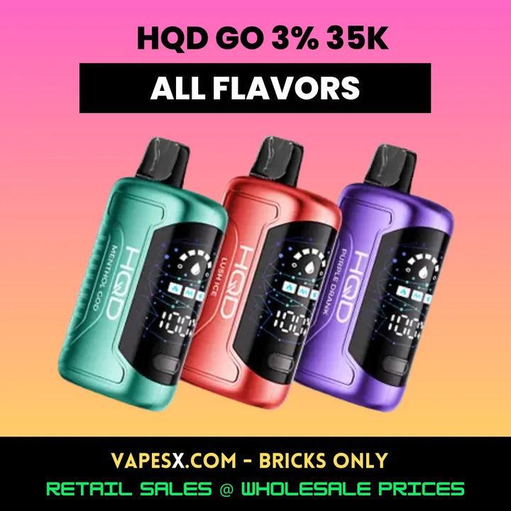 HQD GO 3% $20.19 35K Disposable Vape (5 Pack) VapesX HQD GO 3% $20.19 35K Disposable Vape (5 Pack) VapesX