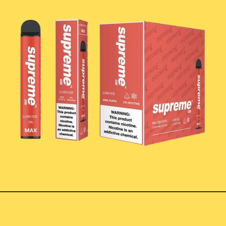 Supreme Max 5% Nicotine Disposable Vape 2000 - Lush ice