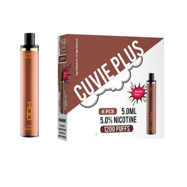Nuts Tobacco Cuvie Plus DISPOSABLE VAPE 1200 by HQD Tech   