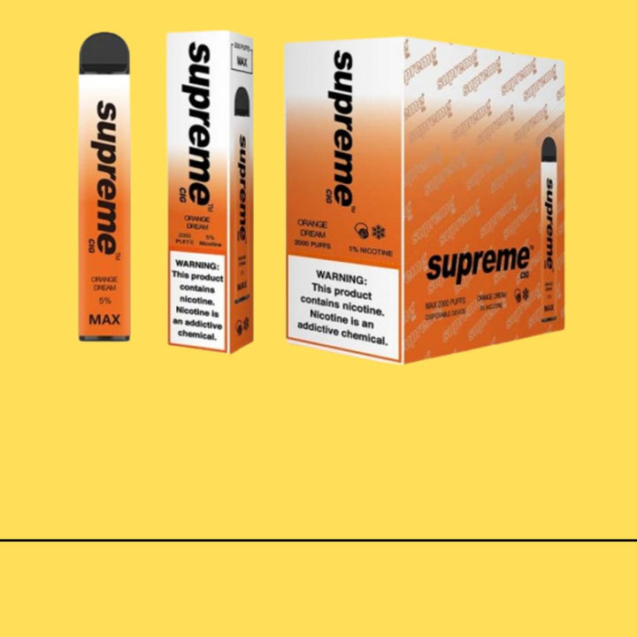 Supreme Max 5% Nicotine Disposable Vape 2000 - Orange dream