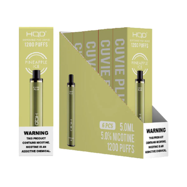 Pineapple Ice Cuvie Plus DISPOSABLE VAPE 1200 by HQD Tech   