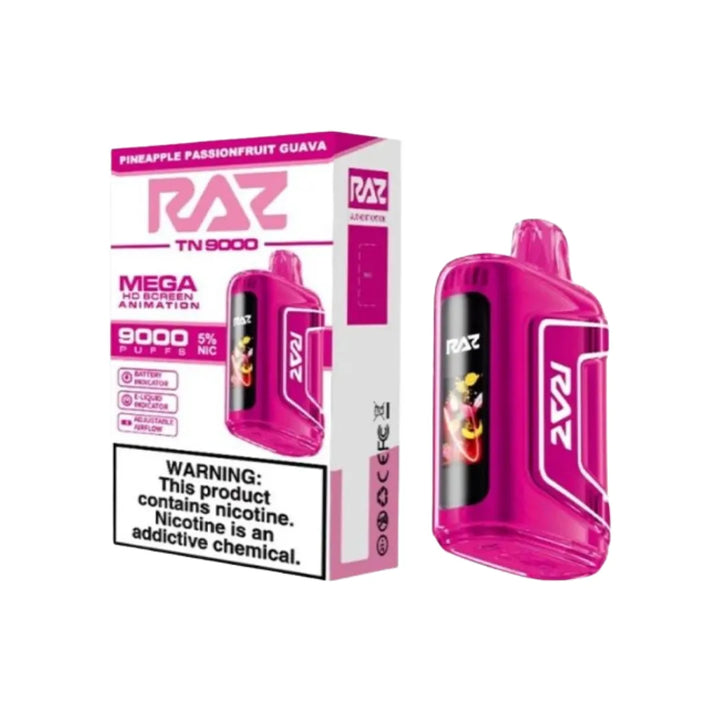 Pineapple PassionFruit Guava RAZ TN9000 Disposable vape 