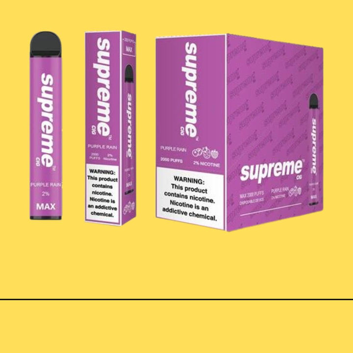 Supreme Max 5% Nicotine Disposable Vape 2000 - Purple rain