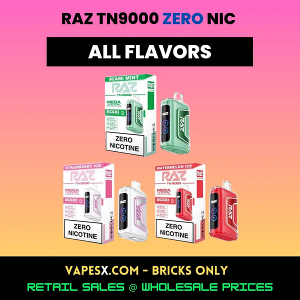 RAZ TN9000 Disposable Vape Zero% (5-Pack)