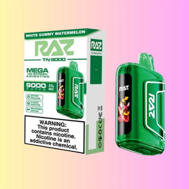 RAZ TN9000  Disposable Vape - White Gummy Watermelon