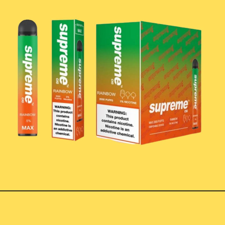 Supreme Max 5% Nicotine Disposable Vape 2000 - Rainbow