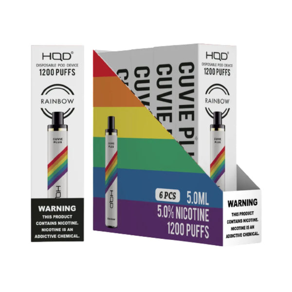 Rainbow Cuvie Plus DISPOSABLE VAPE 1200 by HQD Tech   