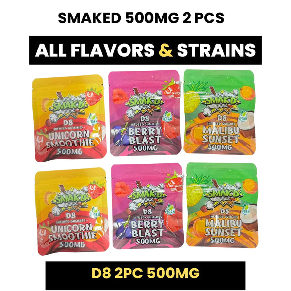 SMAKED 500MG 2 PCS  d8 Gummy