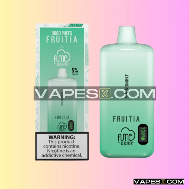 FRUITIA X FUME DISPOSABLE VAPE - SPEARMINT