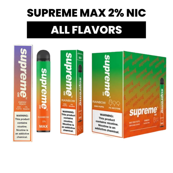 Supreme Max 2000 Disposable Vape 2% Nic