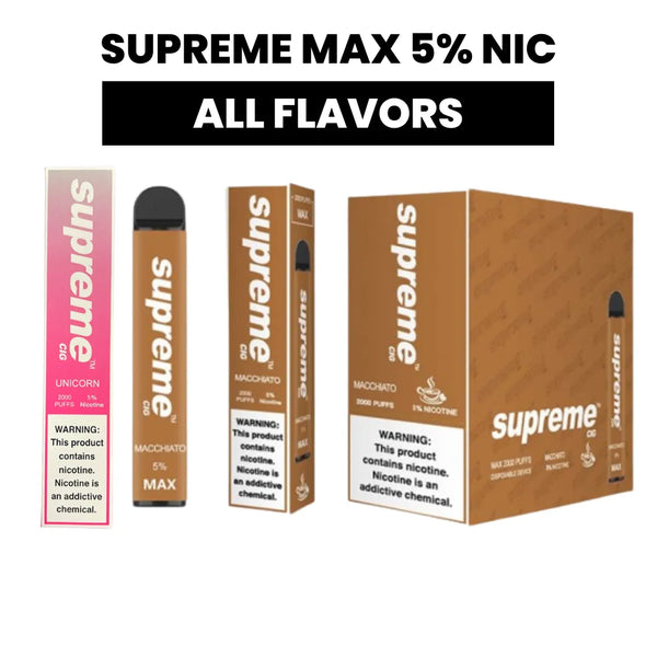 Supreme Max 2000 Disposable Vape 5% Nic