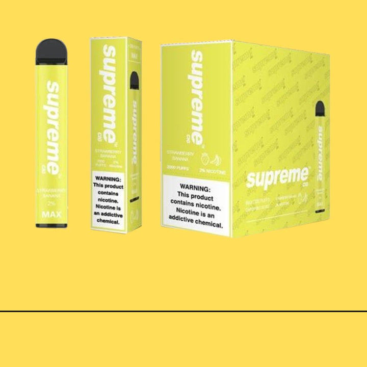 Supreme Max 5% Nicotine Disposable Vape 2000 - Strawberry banana