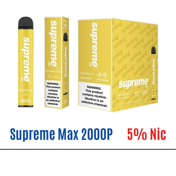 Banana ice Supreme Max 5% Nic Disposable Vape   