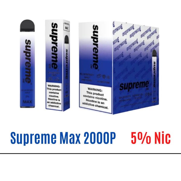 Blueberry mint Supreme Max 5% Nic Disposable Vape   