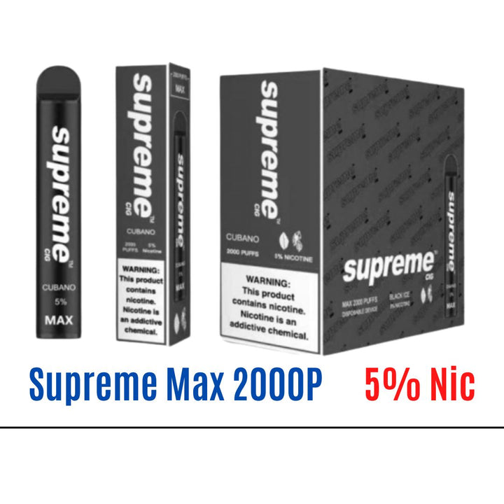 Cubano Supreme Max 5% Nic Disposable Vape   