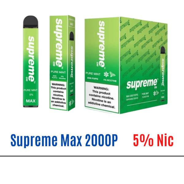 Pure mint Supreme Max 5% Nic Disposable Vape   
